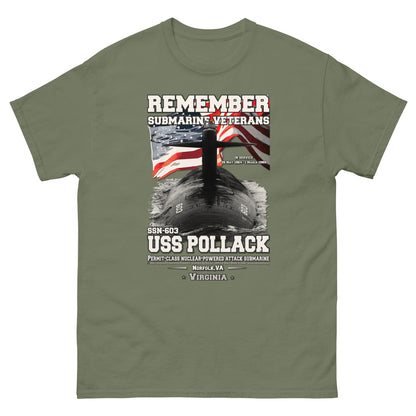 USS POLLACK SSN-603 Submarine T-Shirt