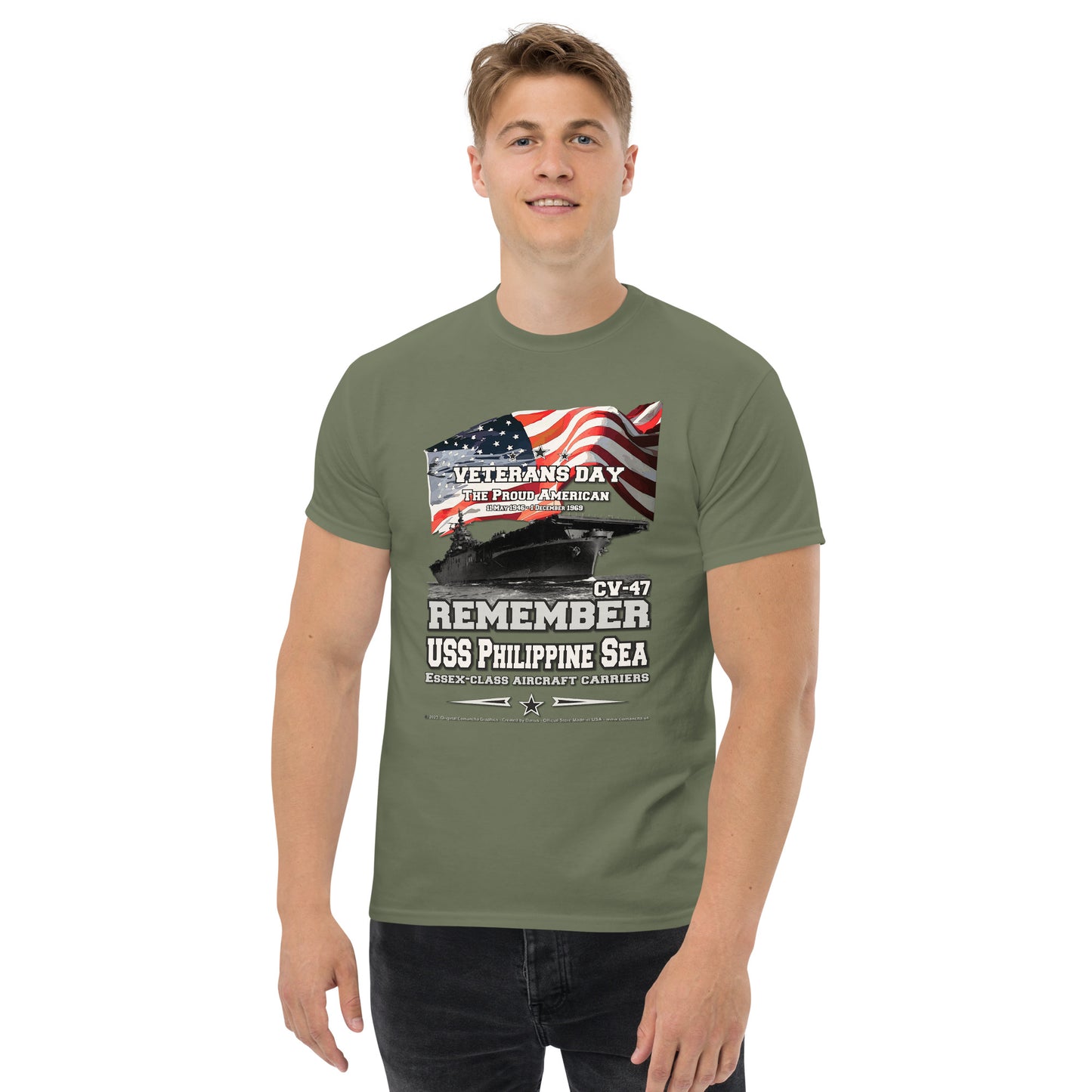 USS PHILIPPINE SEA CV-47 Aircraft Carrier T-Shirt