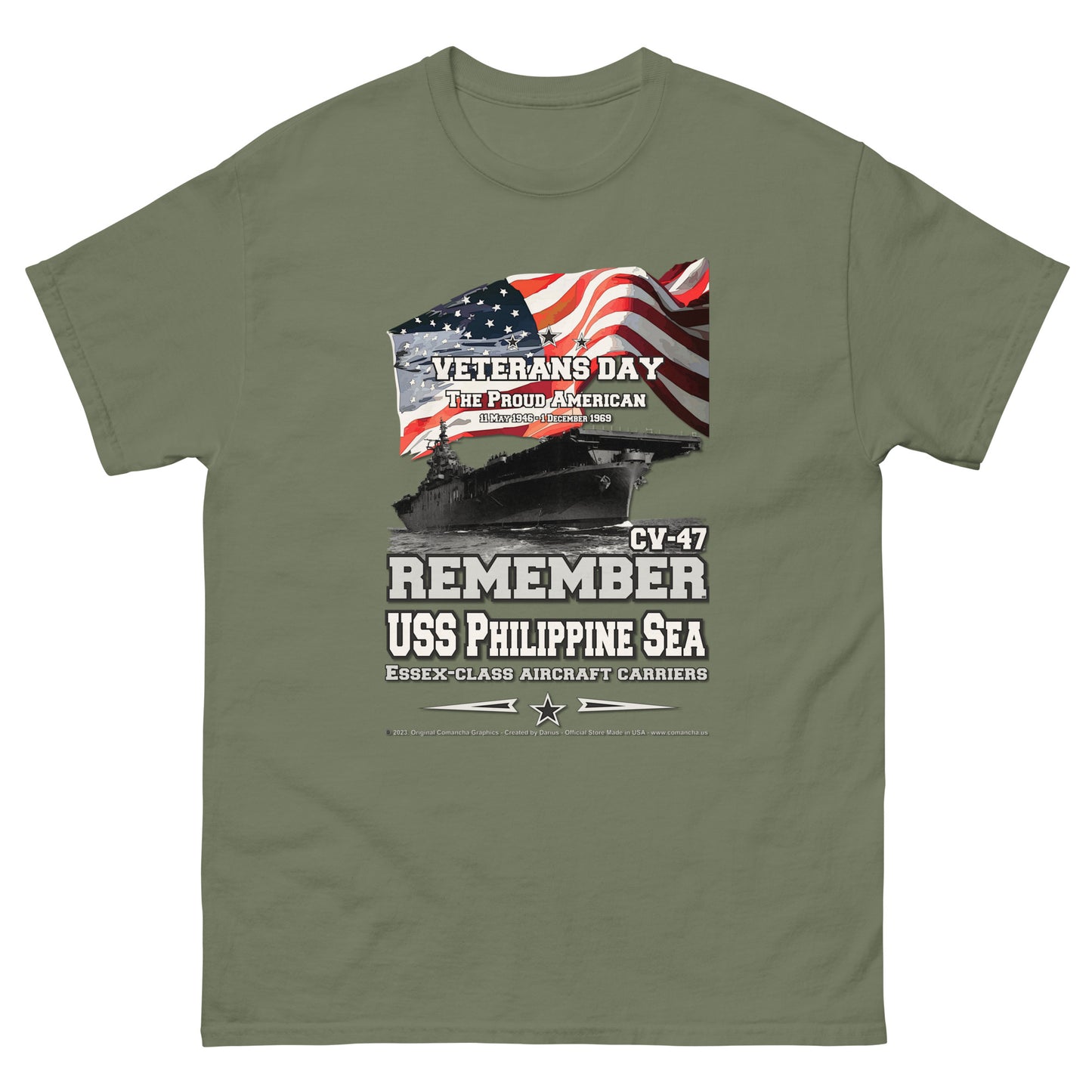 USS PHILIPPINE SEA CV-47 Aircraft Carrier T-Shirt