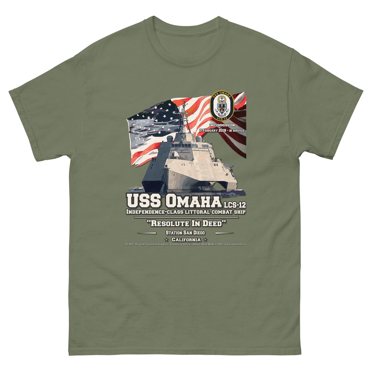 USS OMAHA LCS-12 Littoral Combat Ship Veterans Classic T-Shirt, Comancha t-shirts,