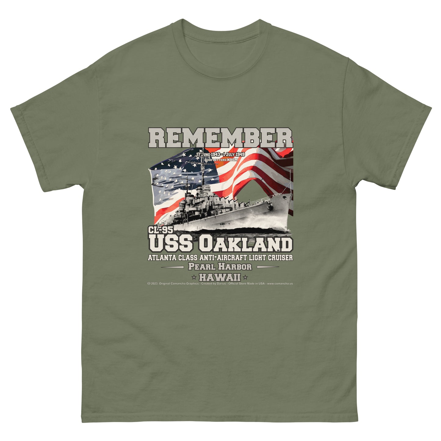 USS OAKLAND CL-95 Light Cruiser T-shirt