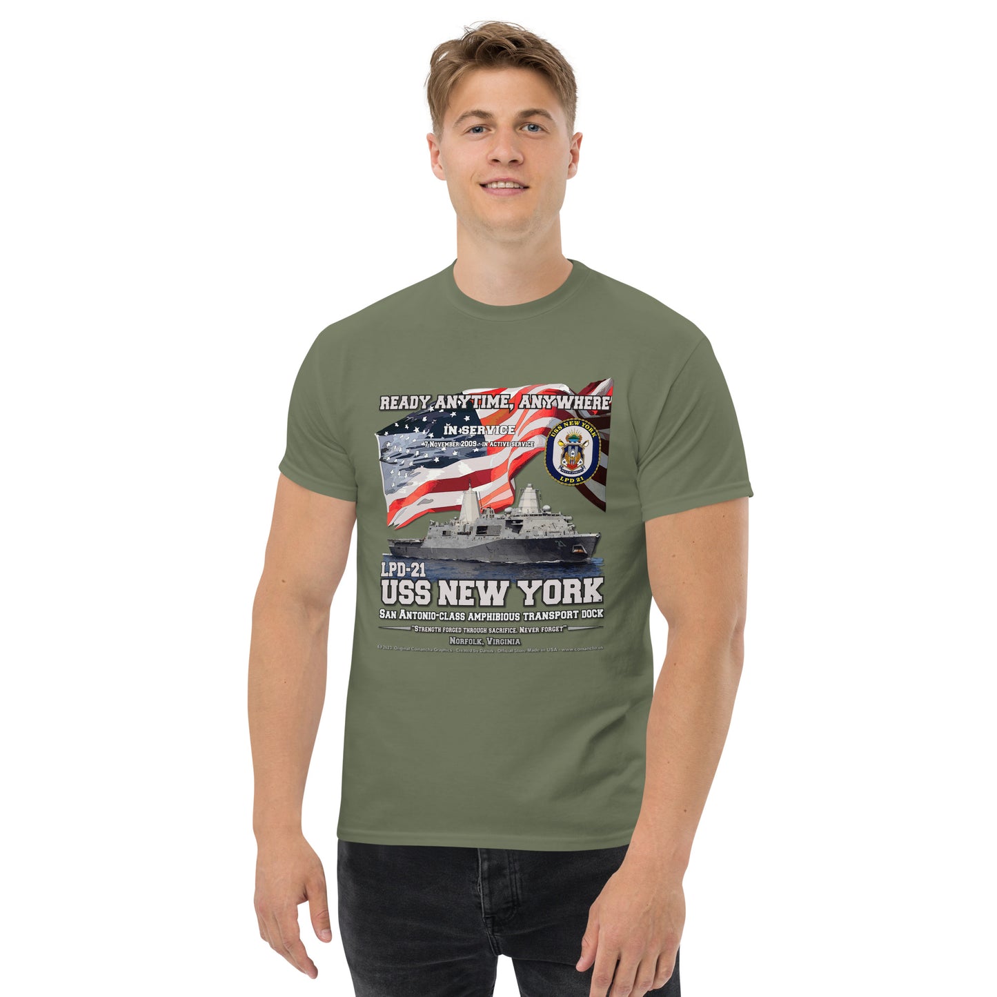 USS NEW YORK LPD-21 Amphibious Transport DockT-shirt