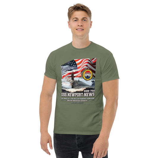 USS NEWPORT NEWS SSN-750 Submarine Veterans Day T-shirt, Comancha,