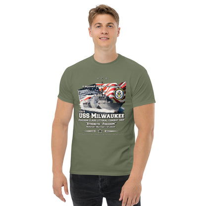 USS MILWAUKEE LCS-5 Littoral Combat Ship T-Shirt