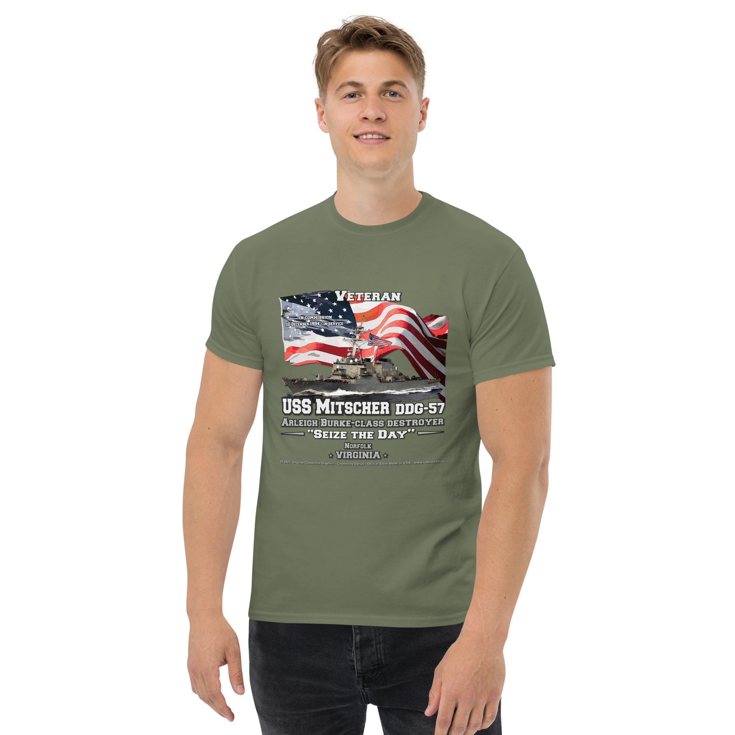USS MITSCHER DDG-57 Destroyer Veterans T-Shirt