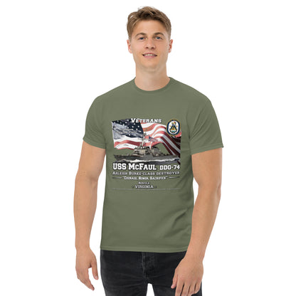 USS McFAUL DDG-74 Destroyer Veterans Classic T-Shirt, Comancha Navy T-shirts,