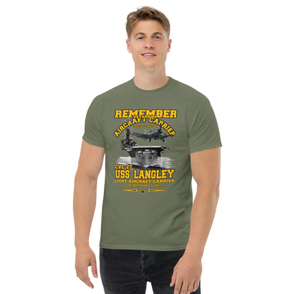 USS LANGLEY CVL-27 Aircraft Carrier T-Shirt