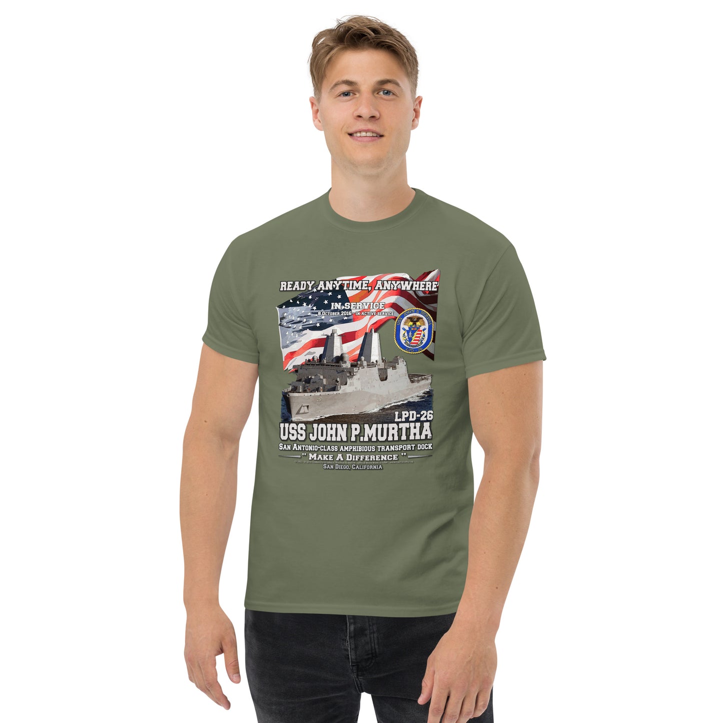 USS JOHN MURTHA LPD-26 Amphibious Transport Dock T-Shirt