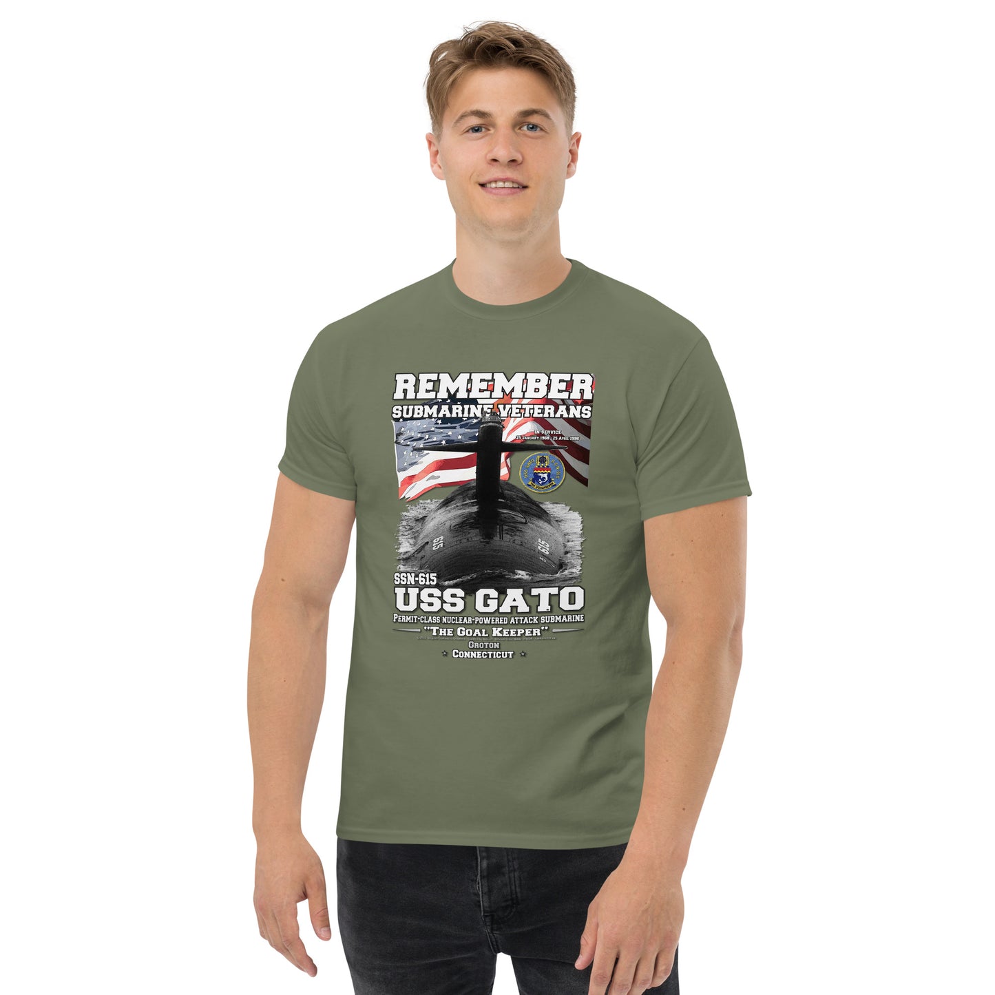 USS GATO SSN-615 Submarine Veterans t-shirt