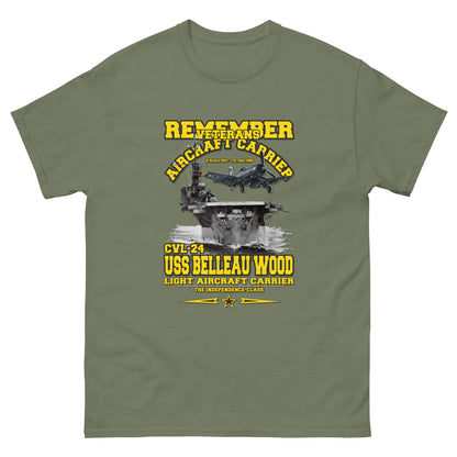 USS BELLEAU WOOD tee,USS BELLEAU WOOD CVL-24 tee, Aircraft Carrier Veterans T-shirt, US Aircraft carrier veterans Tee,