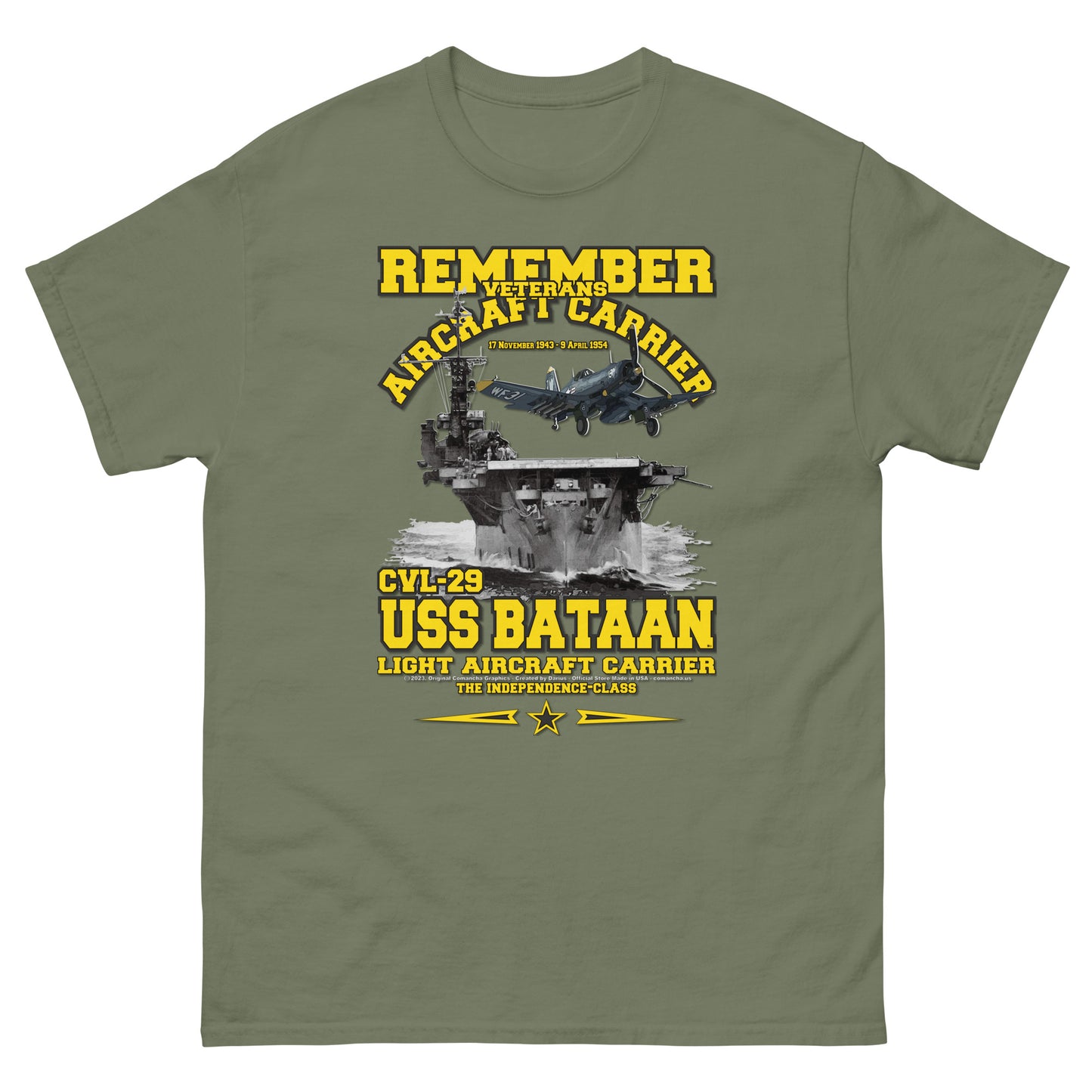 USS BATAAN tee,USS BATAAN CVL-29 tee, Aircraft Carrier Veterans T-shirt, Aircraft Carrier Veterans tee,