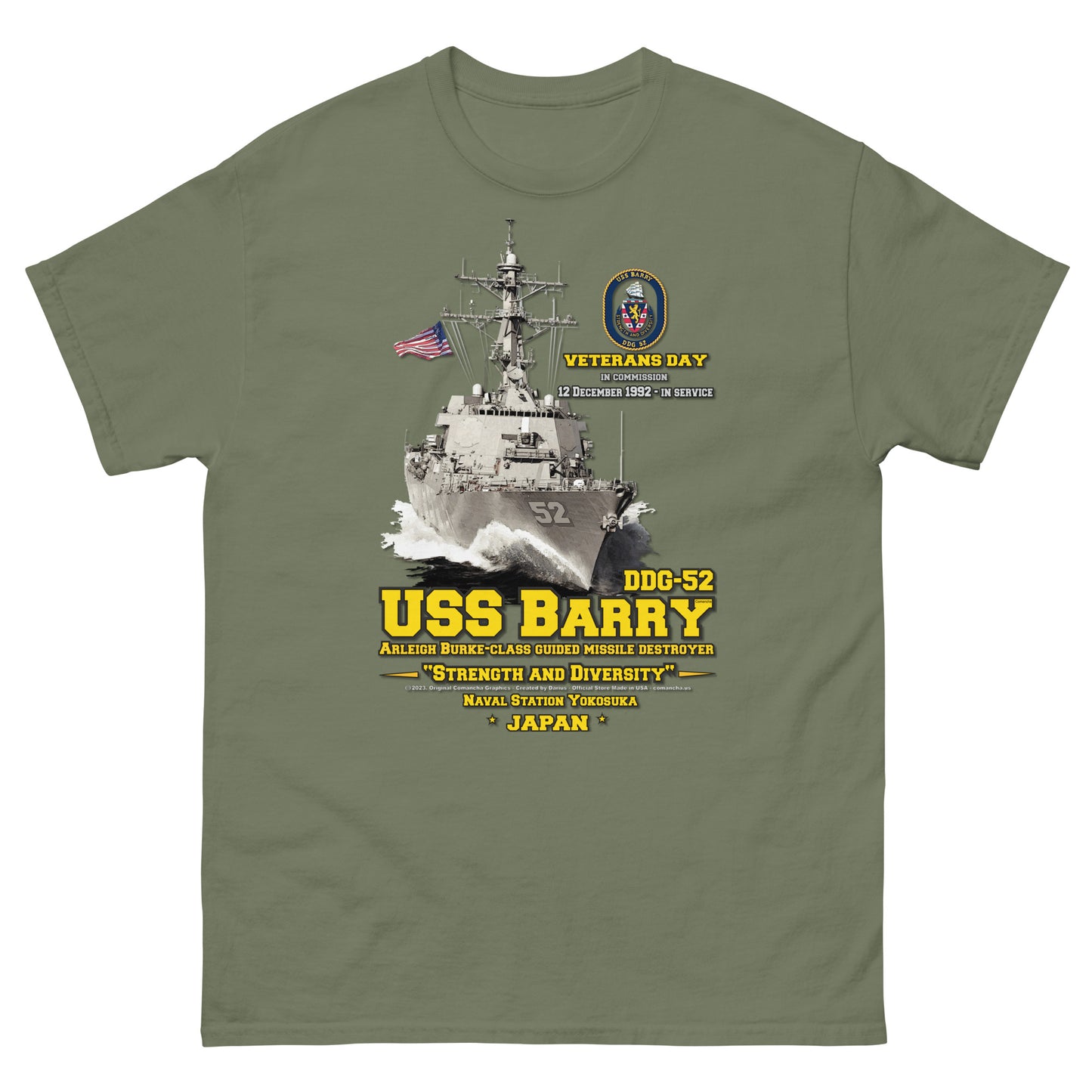 USS BARRY tee, USS BARRY gift, USS BARRY DDG-52 Destroyer Veterans T-shirt, Comancha Navy T-shirts, us navy t-shirt,