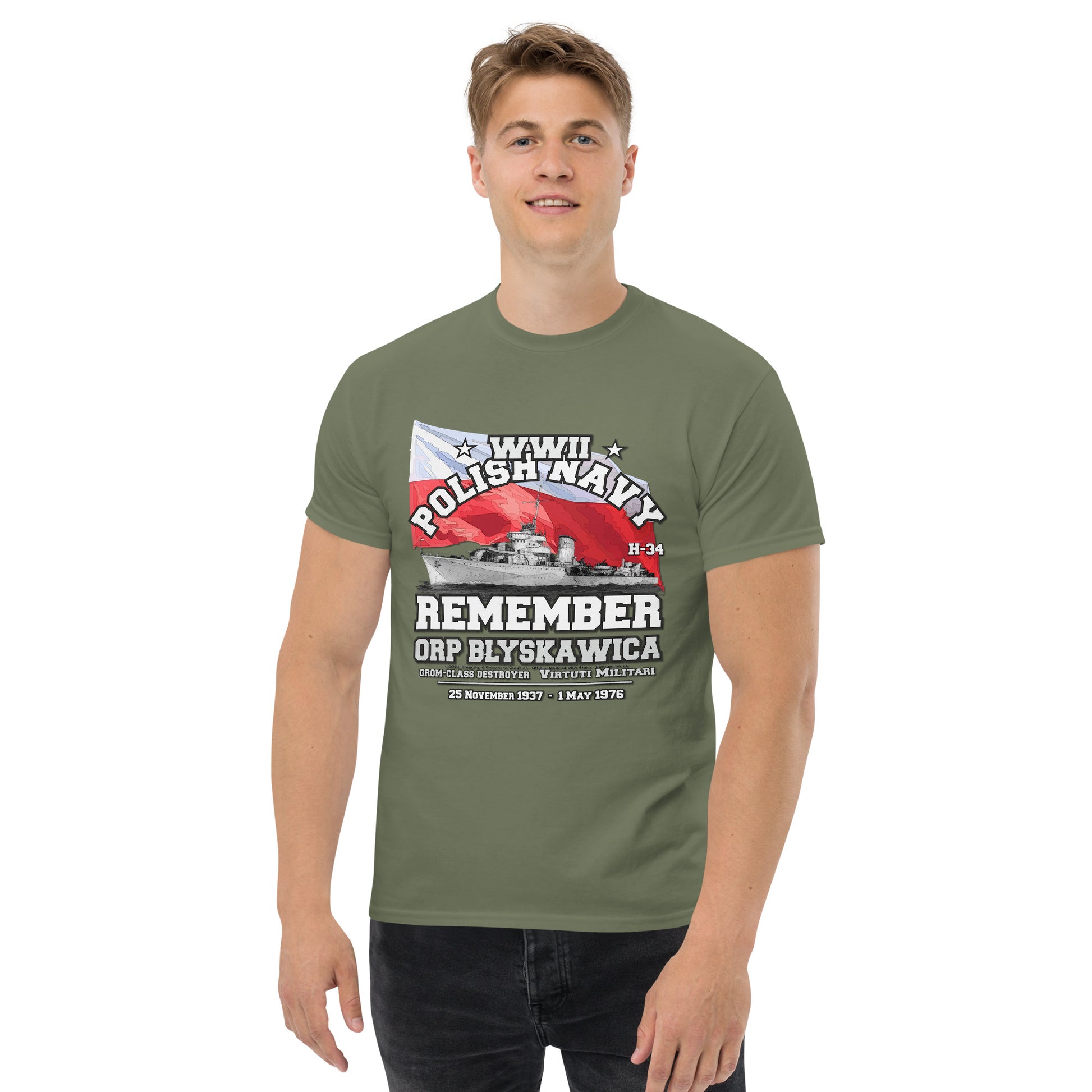 ORP BLYSKAWICA t-shirt, ORP BLYSKAWICA niszczyciel t-shirt,ORP BLYSKAWICA Polska Marynarka Wojenna T-Shirt, ORP BLYSKAWICA T-Shirt, comancha tee,