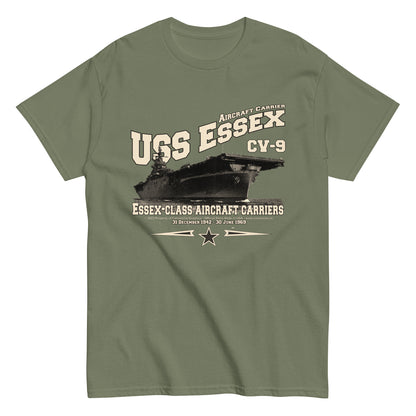 USS ESSEX CV-9 T-Shirt, USS ESSEX CV-9 aircraft carrier T-shirt, US Navy Veterans t-shirt,Comancha Graphics,