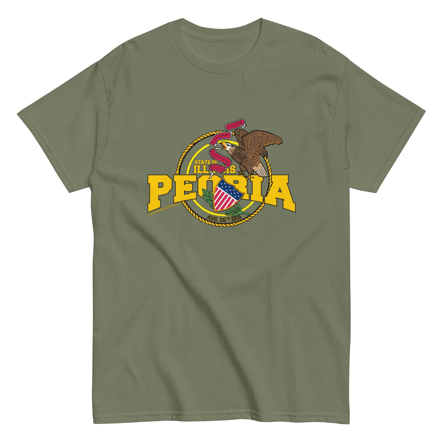 Peoria t-shirt, Illinois T-Shirt, Comancha Graphics,