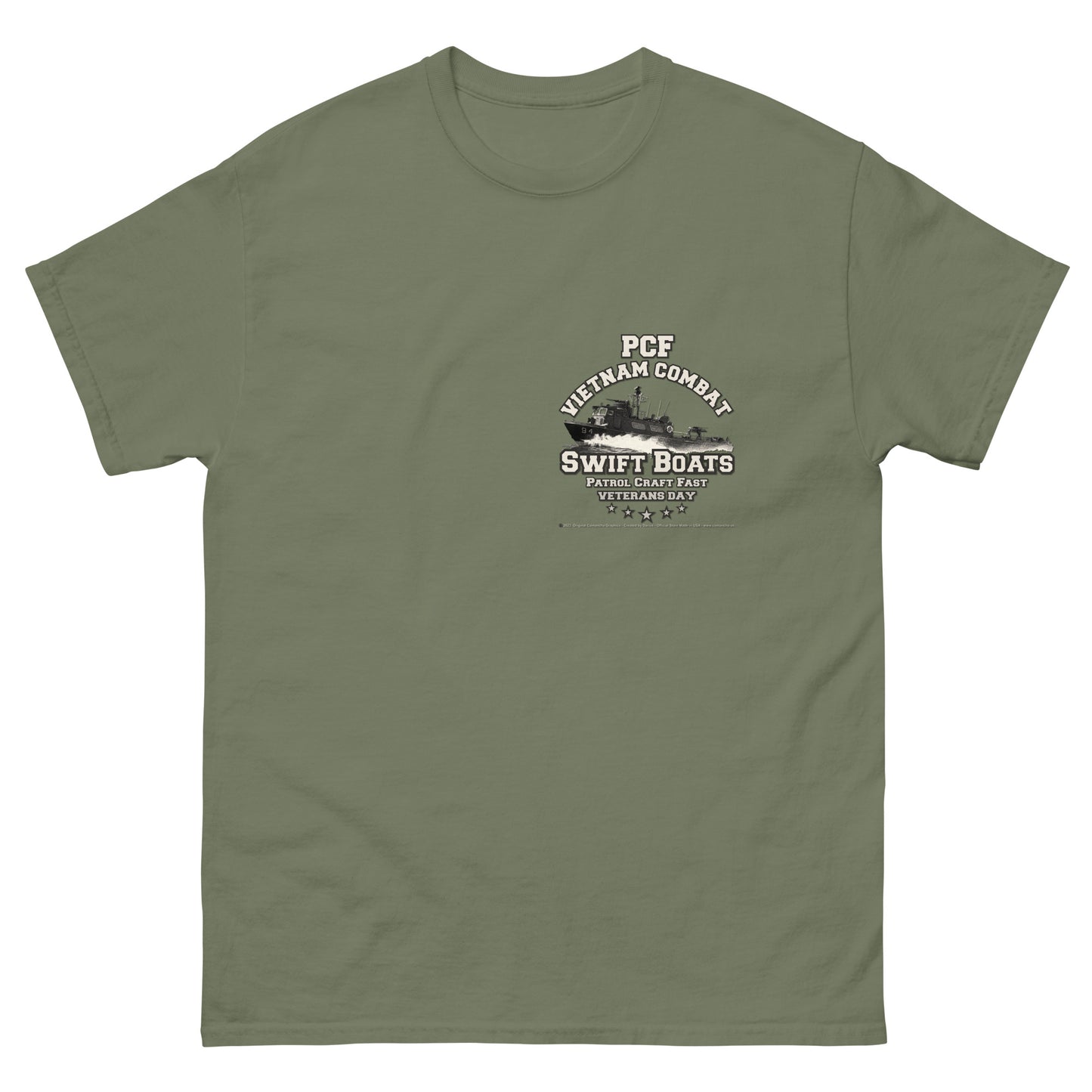 Swift Boats t-shirt, Vietnam combat t-shirt, PCF tee,Swift Boats Vietnam Veterans T-shirt, Comancha Graphics,