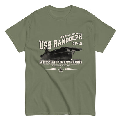 USS RANDOLH tee,USS RANDOLH CV-15 tee, US Navy tee,aircraft carrier veterans T-shirt, Property Comancha Graphics,