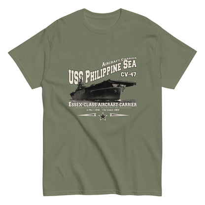 USS PHILIPPINE SEA tee, UA Navy tee,USS PHILIPPINE SEA CV-47 tee, aircraft carrier veterans T-shirt, Property Comancha Graphics,