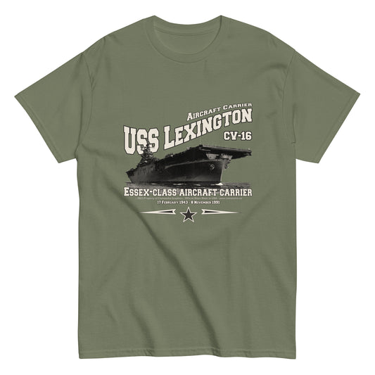 USS LEXINGTON tee, US NAvy tee,USS LEXINGTON CV-16 tee,aircraft carrier veterans T-shirt, Property Comancha Graphics,