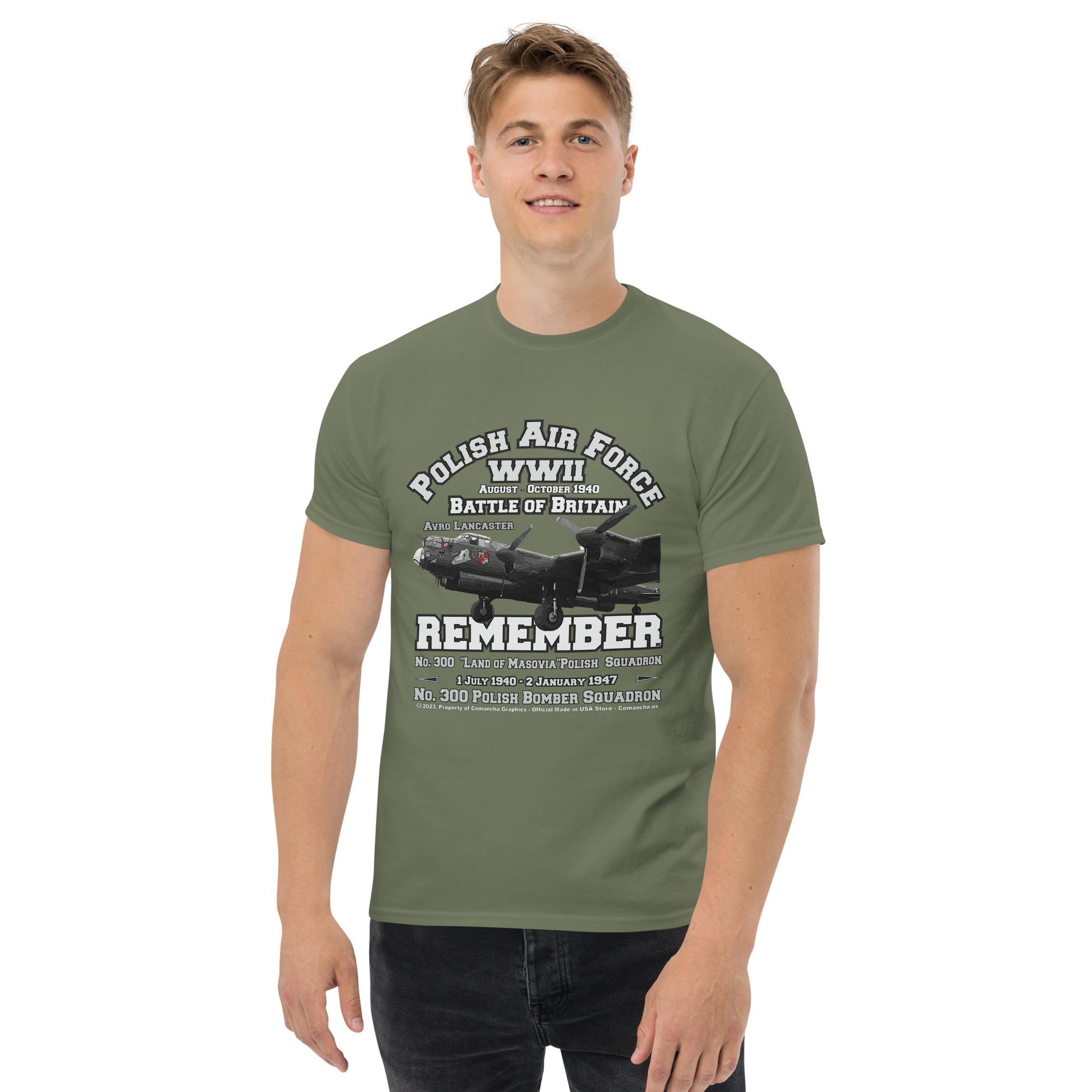 Battle of Britain t-shirt, Diwizjom 300 t-shirt, Polish Squadron No.300 T-shirt, Comancha graphics,