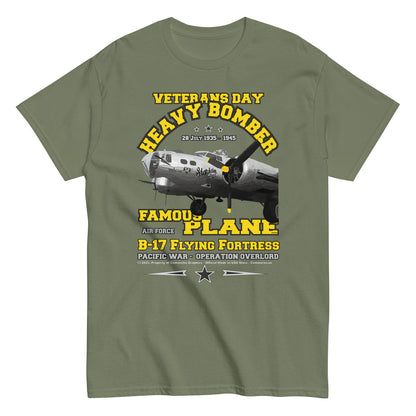 B-17 Flying Fortress tee,B-17 T-SHIRT,B-17 BOMBER T-SHIRT,COMANCHA GRAPHICS,