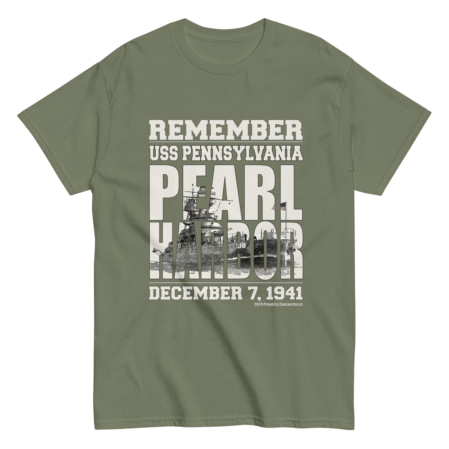 REMEMBER PEARL HARBOR USS Pennsylvania T-shirt, Pearl Harbor Tee, Comancha Graphics Store, REMEMBER PEARL HARBOR USS Pennsylvania Tee, Pearl Harbor Veterans T-shirt, Comancha Graphics tee Store,