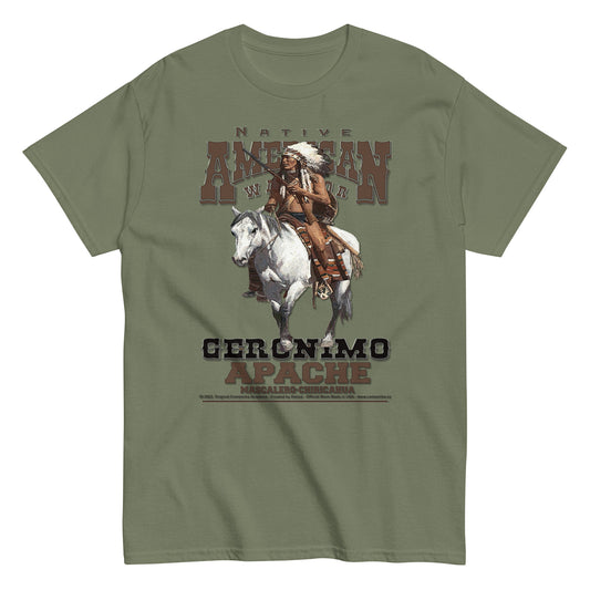 Geronimo warrior tee, Apache warrior t-shirt, Comancha T-shirt,