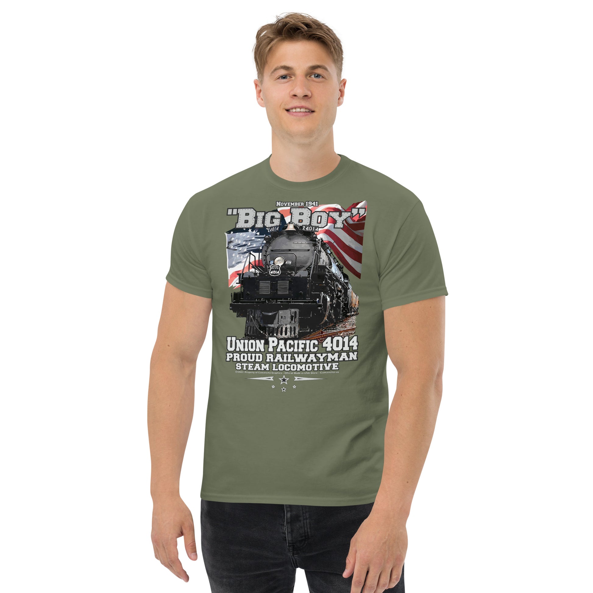 Big Boy 4014 Steam locomotive tee, Comancha Graphics,