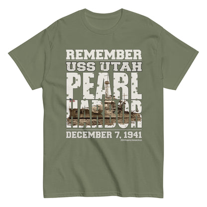 Remember Pearl Harbor T-shirt, USS Utah tee, Comancha graphics tee, Pearl harbor t-shirt, Navy veterans tee, Uss Utah Battleship t-shirt,