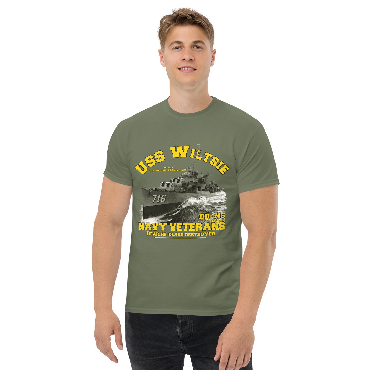 USS Wiltsie DD-716 Destroyer T-shirt, USS Wiltsie tee, Comancha,