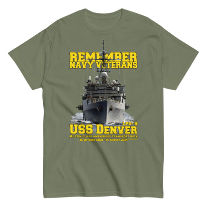 USS DENVER LPD-9 Navy Veterans t-shirt