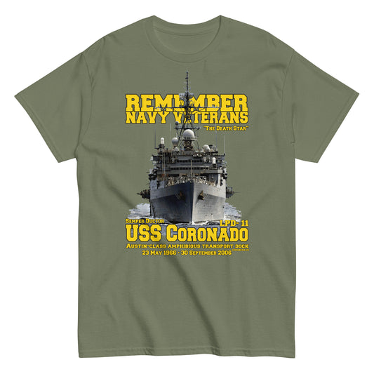 USS CORONADO LPD-11 Veterans T-shirt,