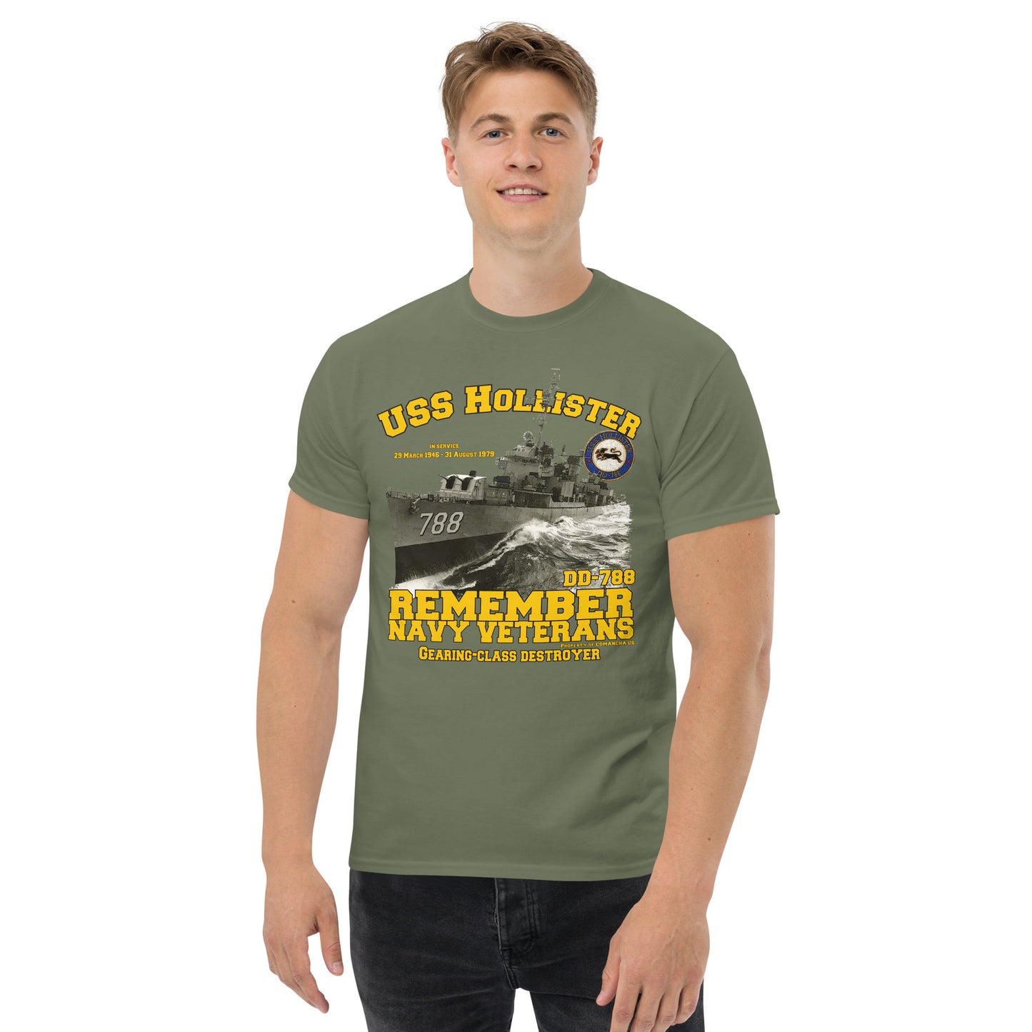 USS Hollister DD-788 Destroyer T-shirt