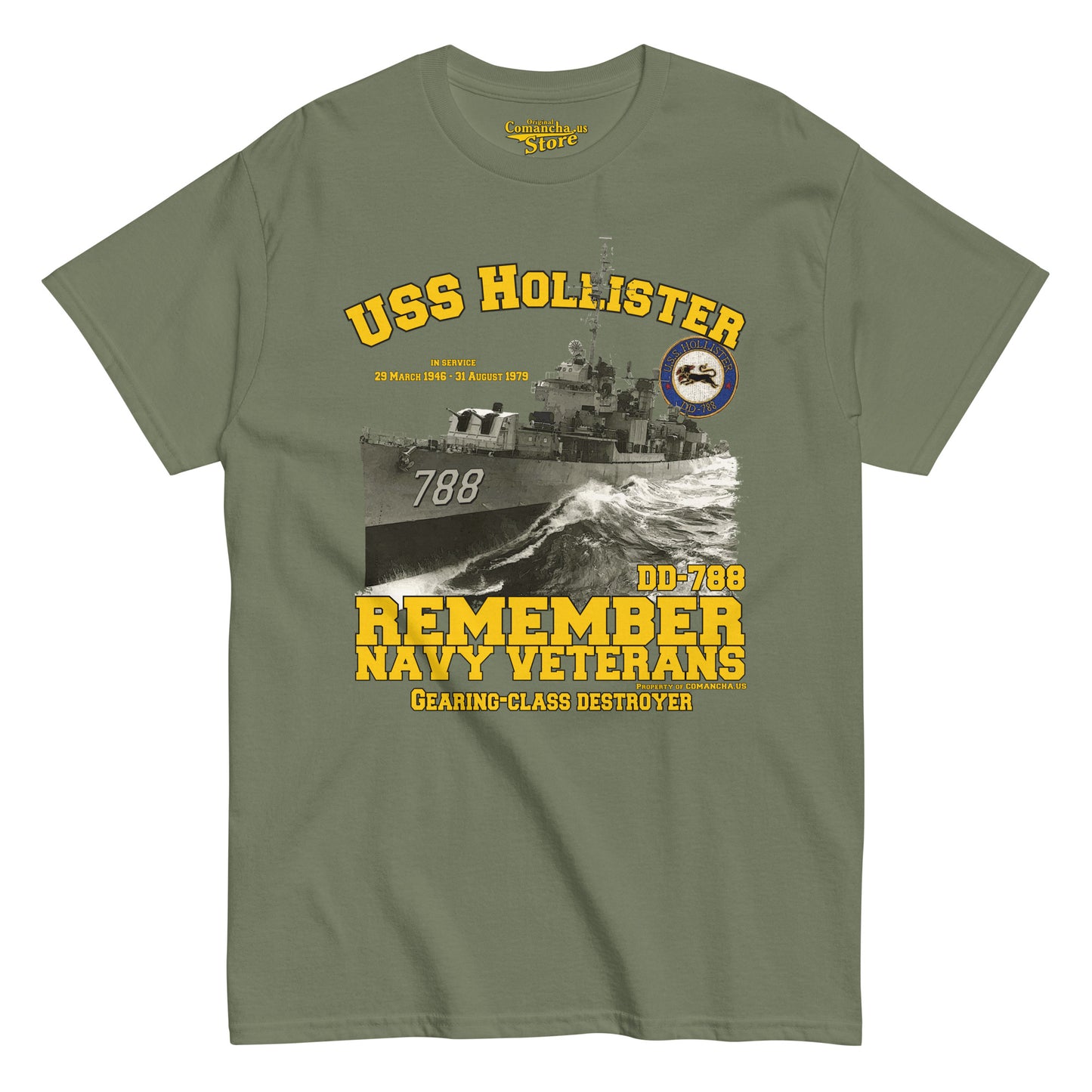 USS Hollister DD-788 Destroyer T-shirt