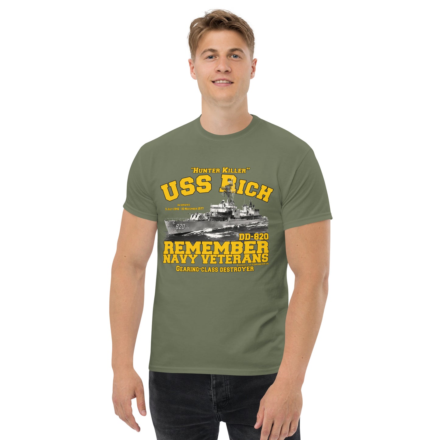 USS Rich DD-820 Destroyer t-shirt