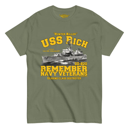 USS Rich DD-820 Destroyer t-shirt