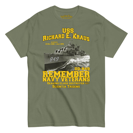 USS Richard E. Kraus DD-849 Destroyer t-shirt