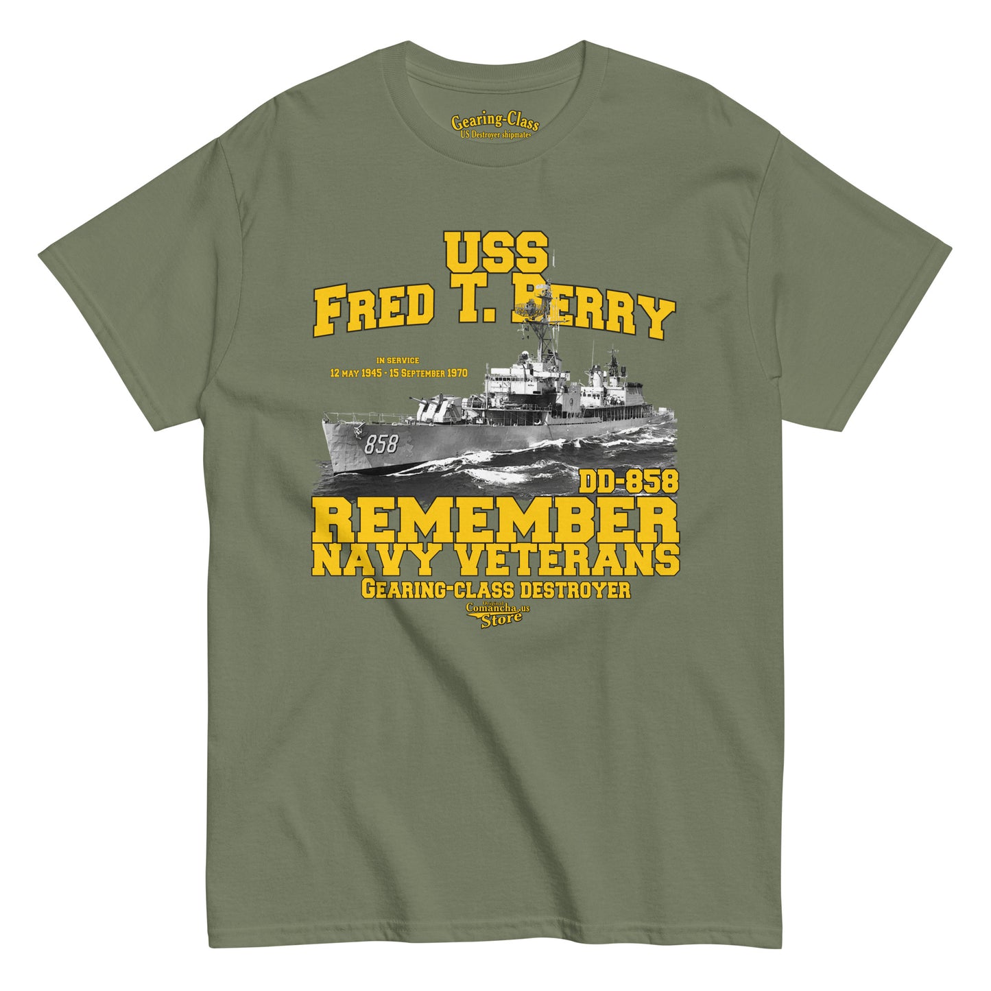 USS Fred T. Berry DD-858 Shipmates t-shirt,