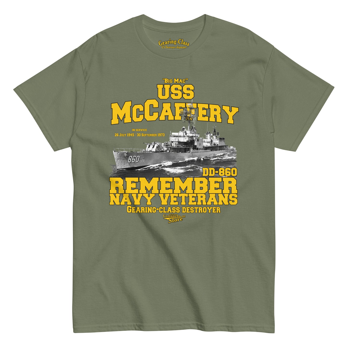 USS McCaffery DD-860 Destroyer T-shirt,