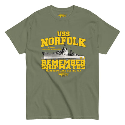 USS Norfolk DL-1 Destroyer Shipmates T-shirt