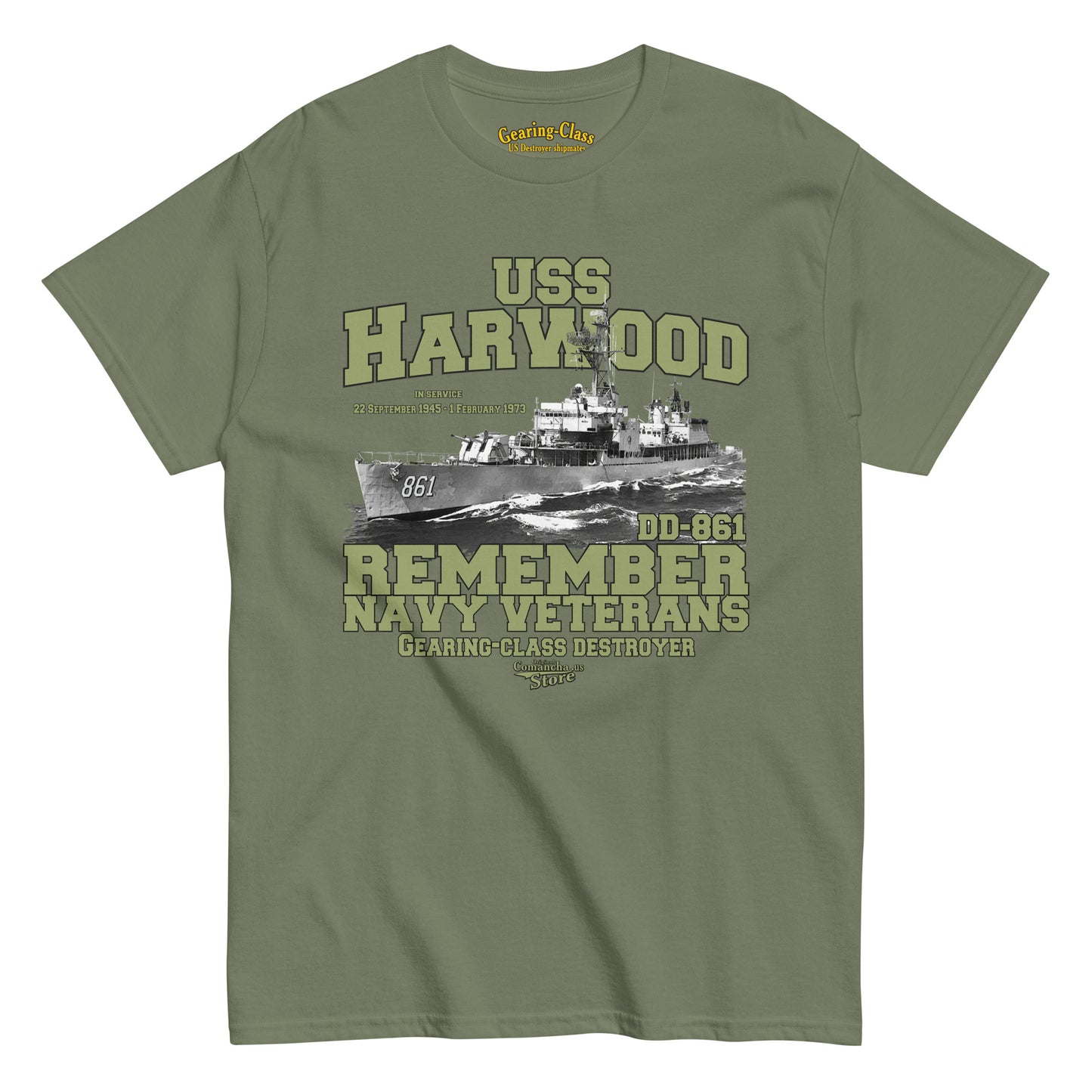 USS Harwood DD-861 Destroyer tee,