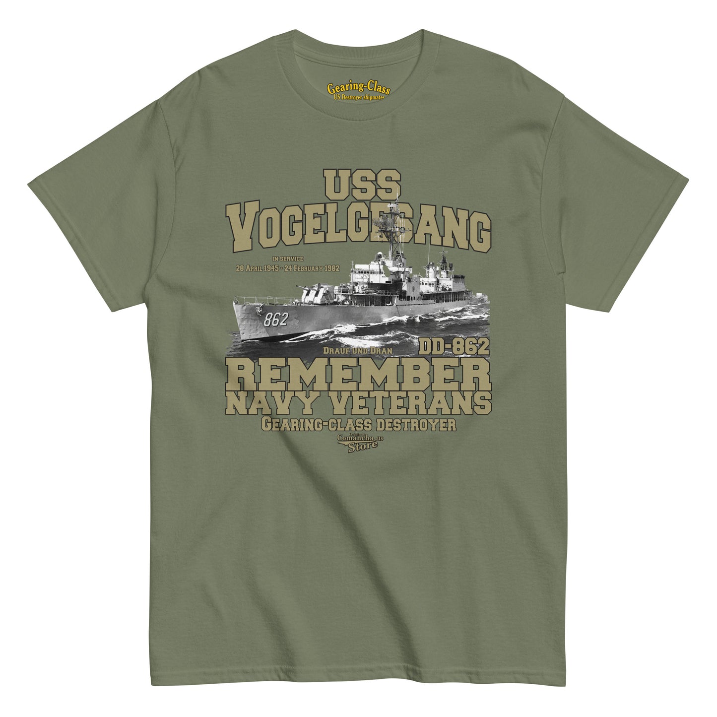 USS Vogelgesang DD-862 Destroyer T-shirt