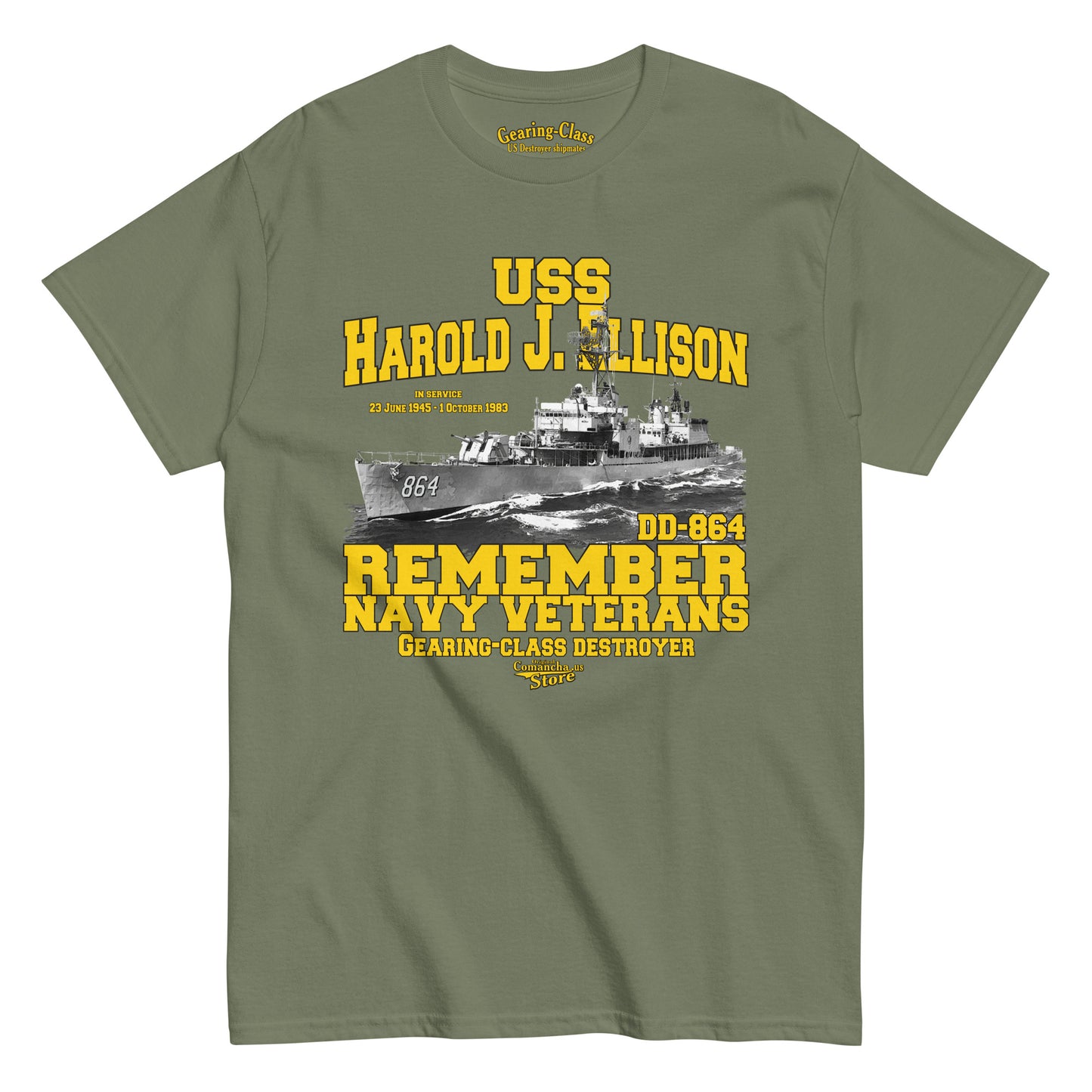 USS Harold J. Ellison DD-864 Destroyer T-shirt,