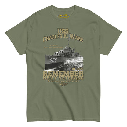 USS Charles R. Ware DD-865 Shipmates Destroyer tee