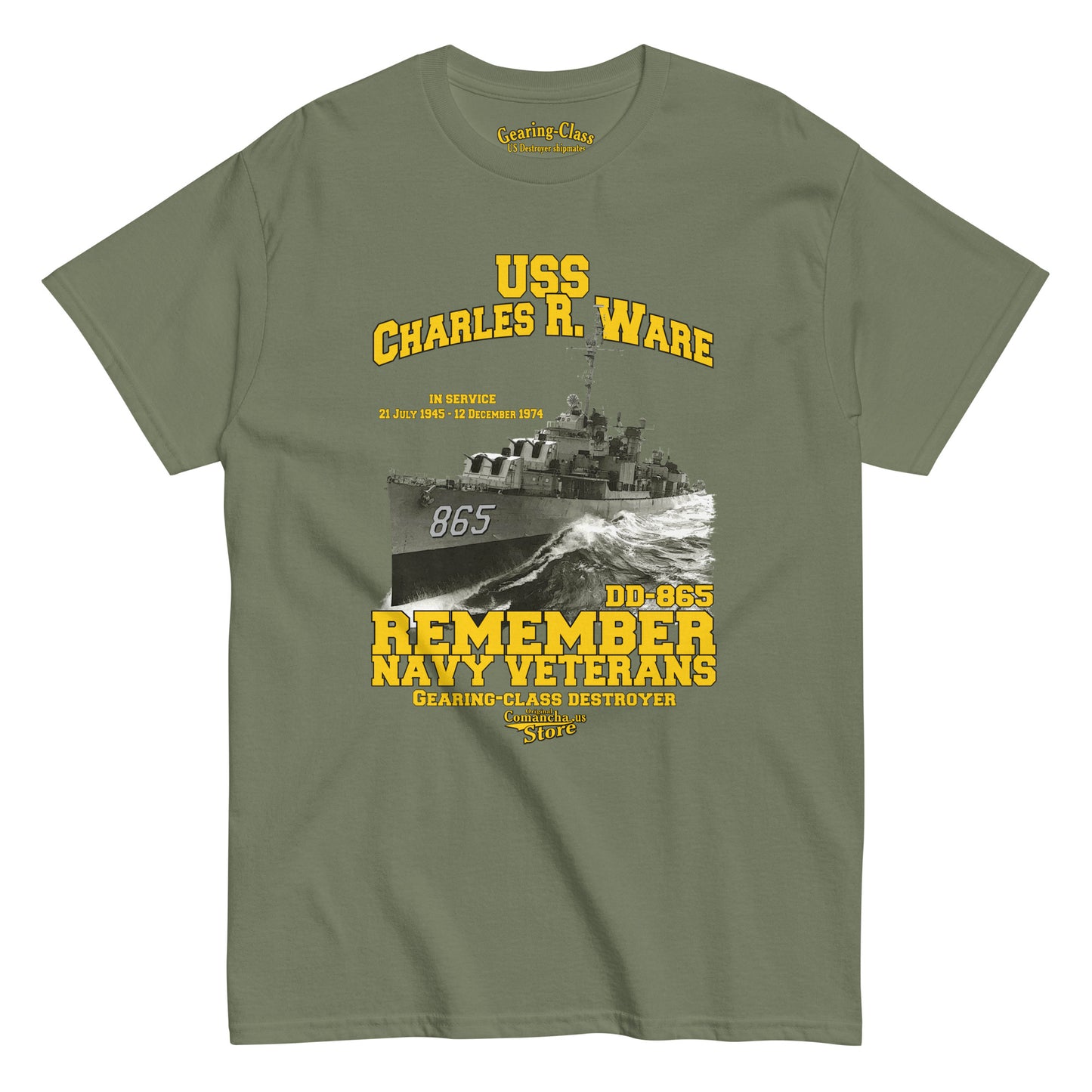 USS Charles R. Ware DD-865 Shipmates t-shirt