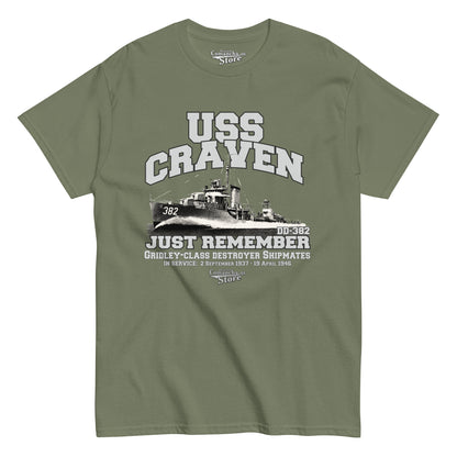 USS Craven DD-382 Shipmates T-shirt