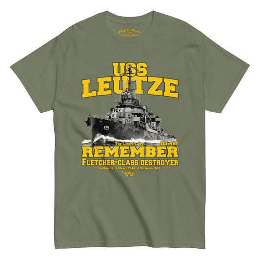 USS Leutze DD-481 Destroyer t-shirt