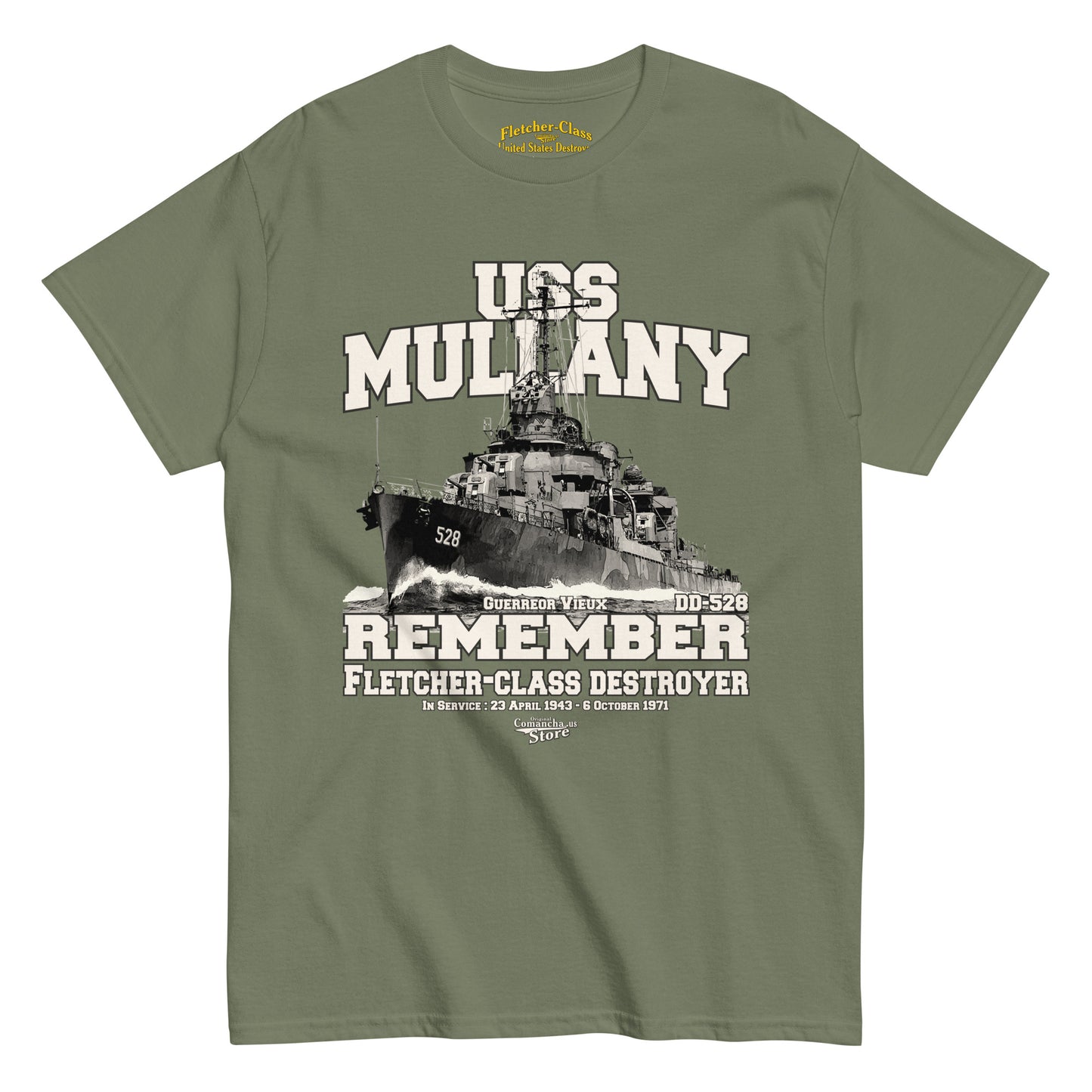 USS Mullany DD-528 t-shirt