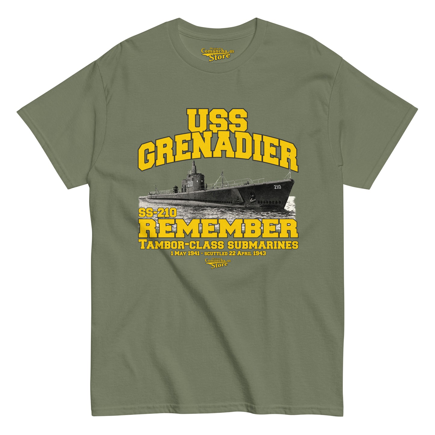 USS Grenadier SS-210 t-shirt