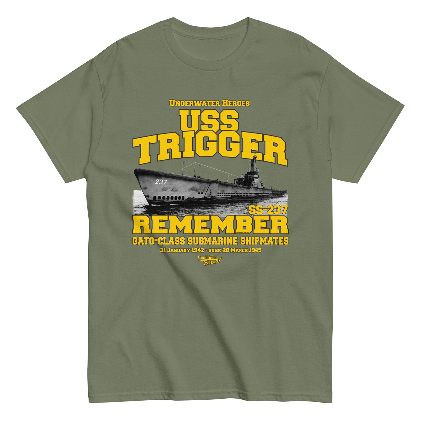 USS Trigger SS-237 submarine t-shirt